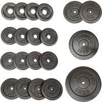 Viavito Cast Iron 0.5kg - 20kg 1” Standard Barbell Dumbbell Disc Weight Plates