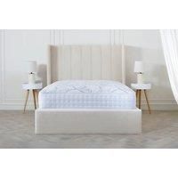 Boucle Panel Wing Bed With Headboard - Size And Mattress Options