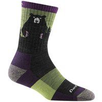 Darn Tough Women/'s Bear Town Micro Crew Lightweight with Cushion - Large Lime Merino Wool Socks for Hiking