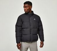 Closure London Quilted Funnel Neck Jacket - Black - Size XL