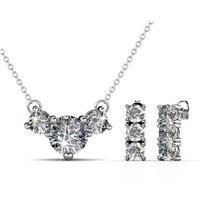 Forever Pendant & Earring Set - Silver