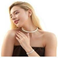 Double Row 3Pc Jewellery Set - Silver