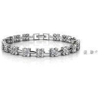 Solitaire Tennis Bracelet & Earrings Set - Rose Gold