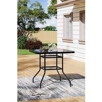 Square Foldable Steel Garden Dining Table