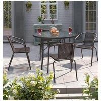 Round 4 - Person 105Cm Long Dining Set