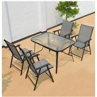 4 Person -Black Square Dining Set