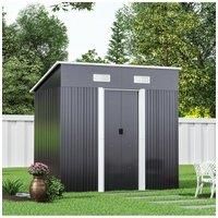 Compact Metal Storage Tool Shed for Garden Patio