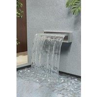 40cm Back Entry Waterfall Pool Fountain Garden Stainless Steel Wall-Mounted Water Blade