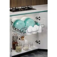 Metal Sliding Kitchen Cabinet Pull Out Wire Basket Organizer