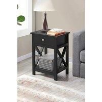 One Drawer Wooden Bedside Table