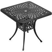 Black Square Outdoor Garden Dining Table