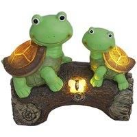 Garden Decor Outdoor Ornament Turtle Figurine with Solar Lights