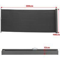 9ft Length Side Awning Retractable Outdoor Privacy Screen