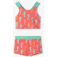 Hatley Girls Painted Sea Horse 2 Piece Short Tankini Set - Dubarry - Multi