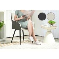 Homcom Chenille & Pu Leather Accent Chair - Cream White Or Black