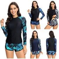 Women'S Long Sleeve Uv Swim Shirt - 5 Sizes & 4 Styles - Black