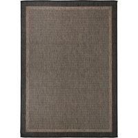 Outdoor Flatweave Rug 140x200 cm Dark Brown