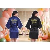 Gold Glitter Birthday Party Robe - 5 Sizes, 7 Colours - Black