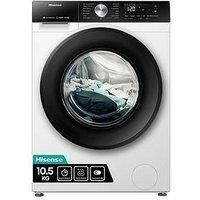 Hisense 3S Series Wd3S1043Bw3 10.5Kg Load, 1400 Spin Steam Washing Machine - White - A Rated