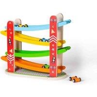 Bigjigs Toys, Wooden Car Racer, Wood Race Track Ramp