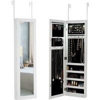 White Mountable Jewellery Cabinet With Mirror & Led Lights