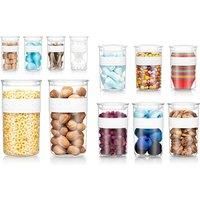 Bodum Presso Set Of 12 Storage Jars - Clear White