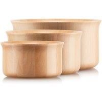 Bodum Nissen Set Of 3 Beech & Teak Wood Bowls