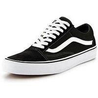 Vans Unisex Adults Old Skool Classic Suede/Canvas Sneakers, Black (Black/White), 3 UK (35 EU)