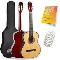 3rd Avenue STX20CNPK 3/4 Size Classical Acoustic Guitar Pack with 6 Months FREE Lessons, Bag, Strings and Tuner – Natural