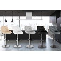 Set Of Madrid Adjustable Breakfast Barstools - Multiple Colours - Grey