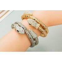 Unisex Winding Snake Bracelet - Gold Or Silver