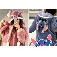 Cosy Lilo And Stitch Inspired Pyjama Lounge Set - 2 Colours - Black