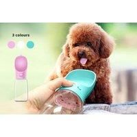 3-In-1 Portable Dog Drinking Water Bottle - 2 Sizes & 3 Colours! - Pink