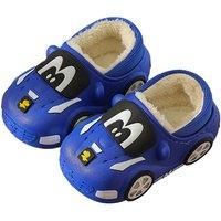 Kids' Car Cartoon Warm Non-Slip Slippers - 7 Sizes & 4 Colours