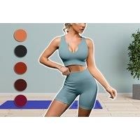 2 Piece Yoga Set For Women In 4 Sizes And 6 Colours - Blue