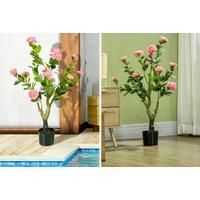 Artificial Camellia Flower Plant With Pot