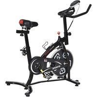 Steel Black Indoor Exercise Bike - 8-Level Belt Driven W/ Lcd Monitor!