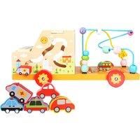 Kids' 5-In-1 Wooden Activity Play Car Centre