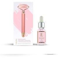 Rose Quartz Electrical Facial Roller + Rose Blossom Oil 30ml