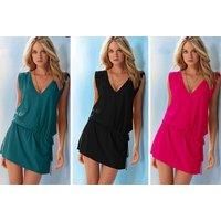 Women'S Summer Beach Dress - 8 Colours - White