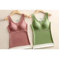 Women'S Sleeveless Padded Thermal Vest- Four Colour Options - Beige