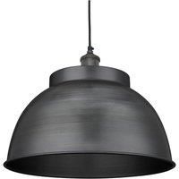 Brooklyn Dome Pendant, 17 Inch, Pewter, Pewter Holder