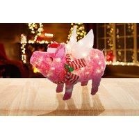 Led Light Up Pink Flying Pig Christmas Decoration - 2 Sizes!