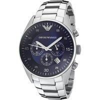 NEW GENUINE EMPORIO ARMANI RENATO AR5860 STAINLESS STEEL MENS WATCH BLUE DIAL UK