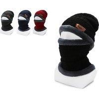 Winter Fleece Lined Beanie Hat & Neck Scarf Set - 5 Colours