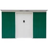 Corrugated Steel Garden Shed With A Floor Foundation In 2 Colours - Green