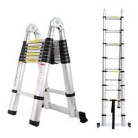 5M Multi-Purpose Telescopic Ladder Folding ladder Stainless steel Stronger then Aluminium