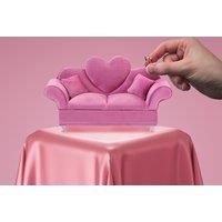 Pink Sofa Shaped Jewellery Box