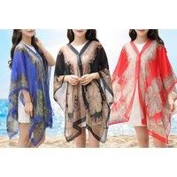 Women'S Beach Chiffon Cover Up - 10 Colours! - Black