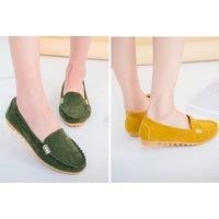 Women'S Slip-On Loafers - 6 Colour Options - Green